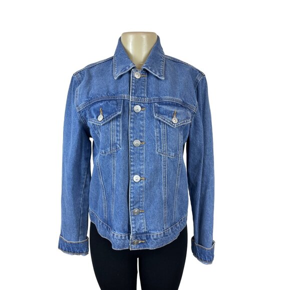 Hudson Women's Blue Denim Jacket Sz L/XL - Picture 1 of 7